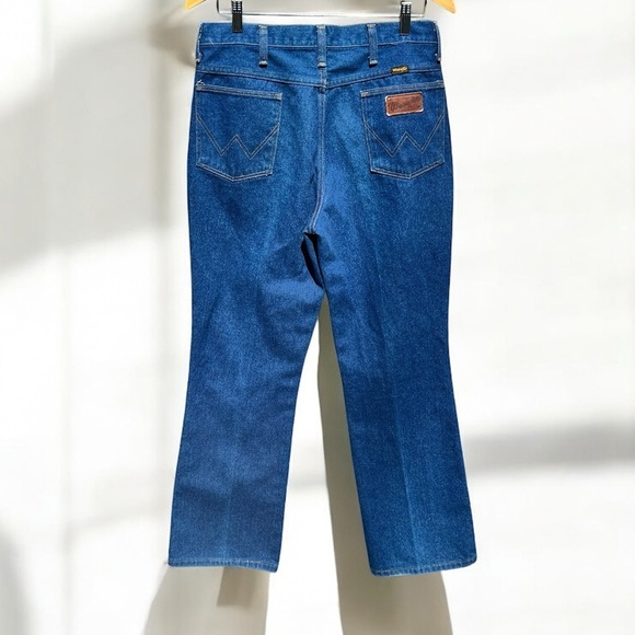 🌻WRANGLER Western Blue Jeans Tagged 34x31 MADE IN THE USA - Picture 1 of 6